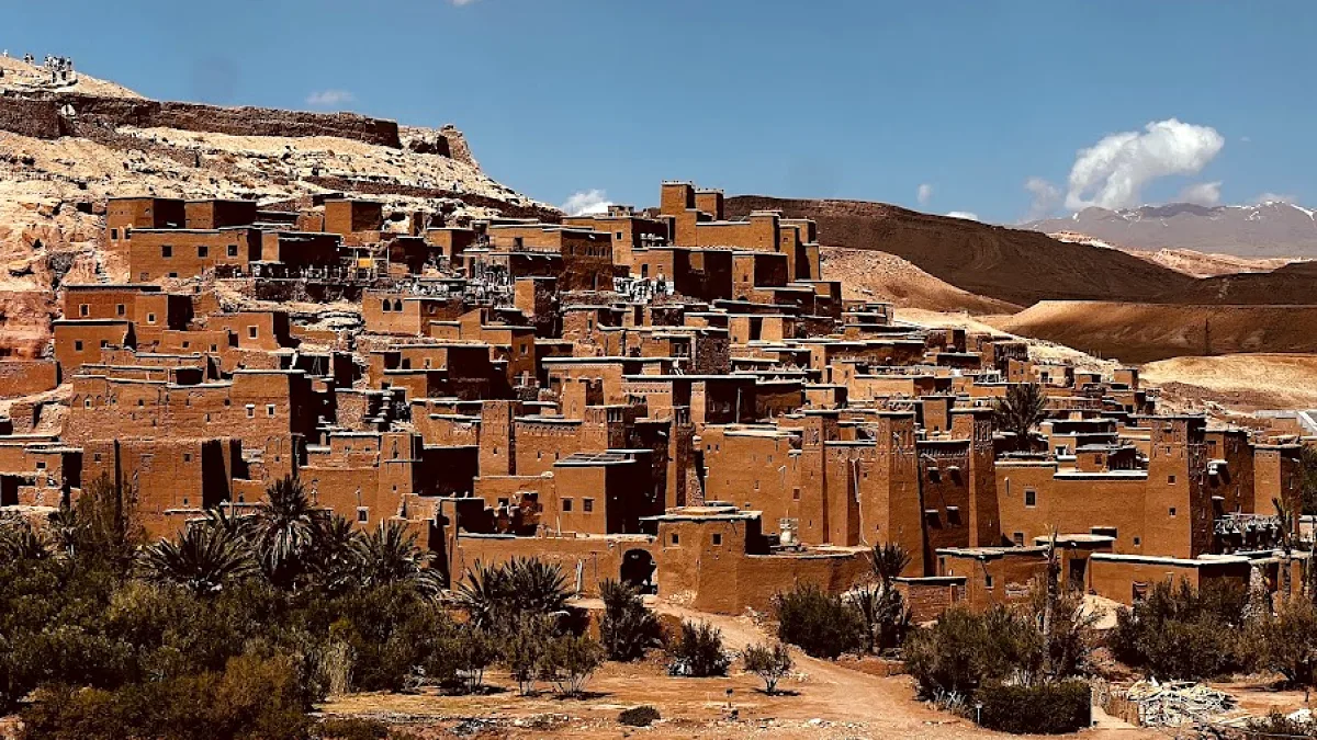 A mud-brick kasbah in southern Morocco