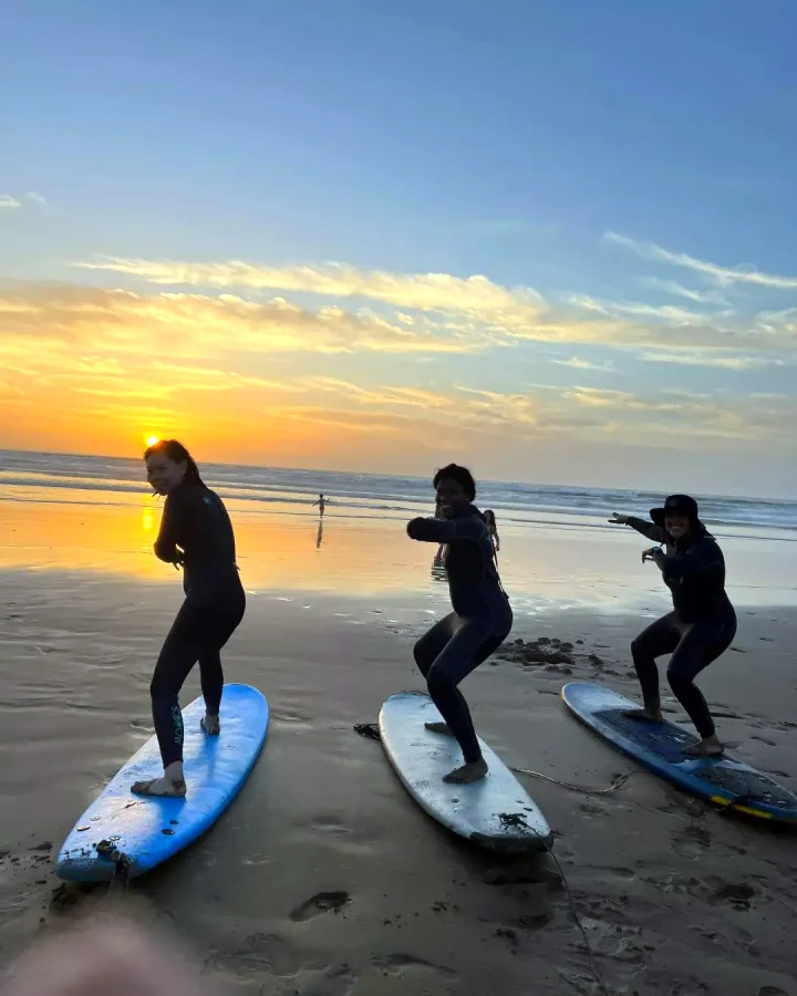 A surf lesson in the whitewater — Surf and desert: four days with a whole day in the Sahara